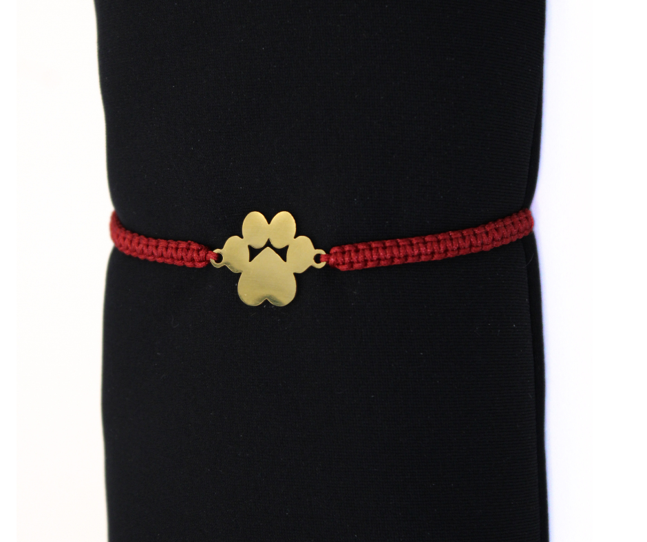 Armband, Pfotenabdruck, gold