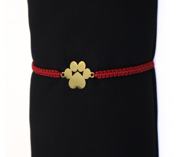 Armband, Pfotenabdruck, gold