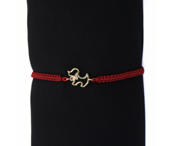 Armband, Hund Zirkonia, gold